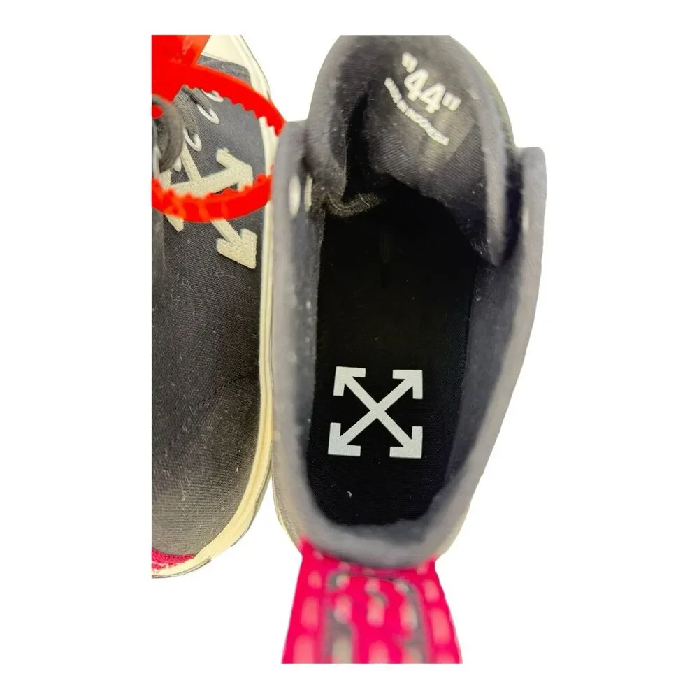Off White C/O Virgil Abloh High Top Sneakers 44 Black 10.5 - 11